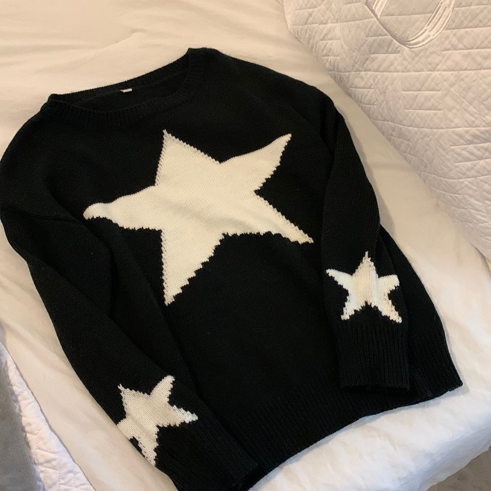 Black and White Star Sweater
